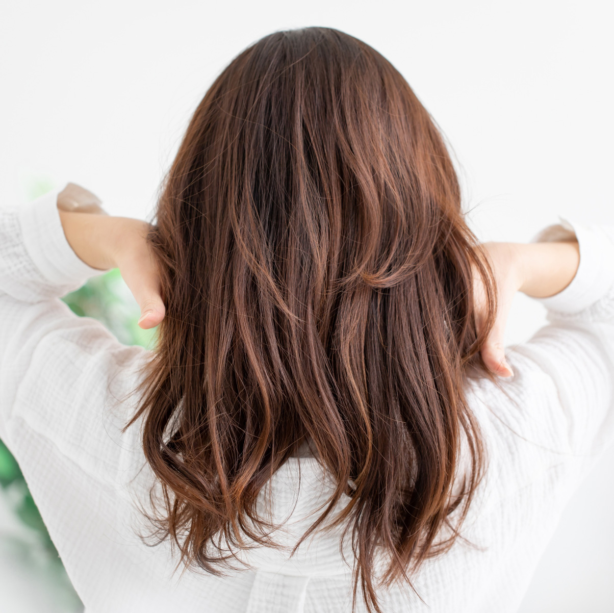 写真：女性の後ろ姿